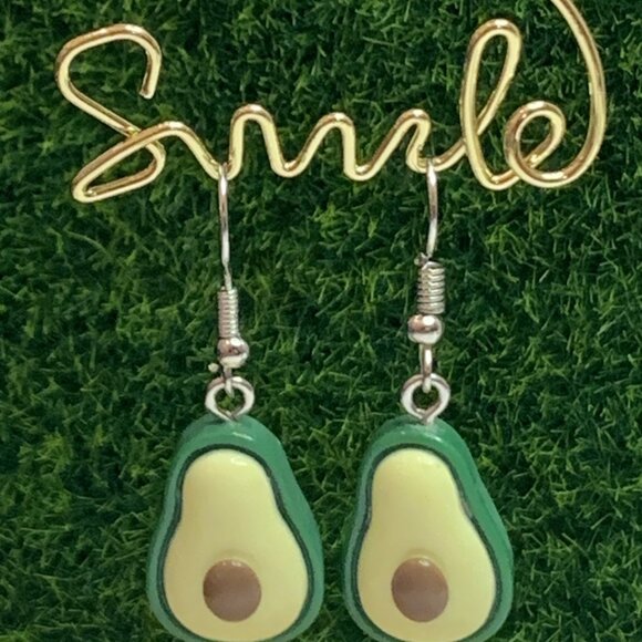 Avocado Earrings, Funny Food, Food Jewelry, Fruit Earrings, Avocado Lover, Gift - Picture 3 of 8
